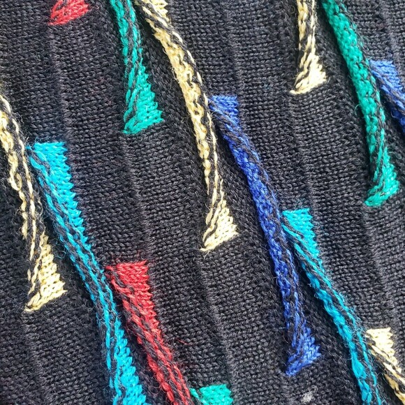 Mulga Classics 100% Wool Australian Made XL Coogi Style Multicolor Sweater - Picture 7 of 13